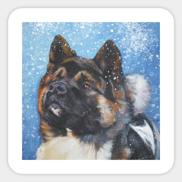 Akita Fine Art Painting Sticker by LASHEPARD